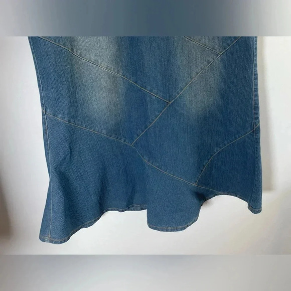 ZOEY BETH maxi‎ denim patchwork skirt 90’s Y2K XL PLUS SIZE EUC 0244 - Picture 3 of 7